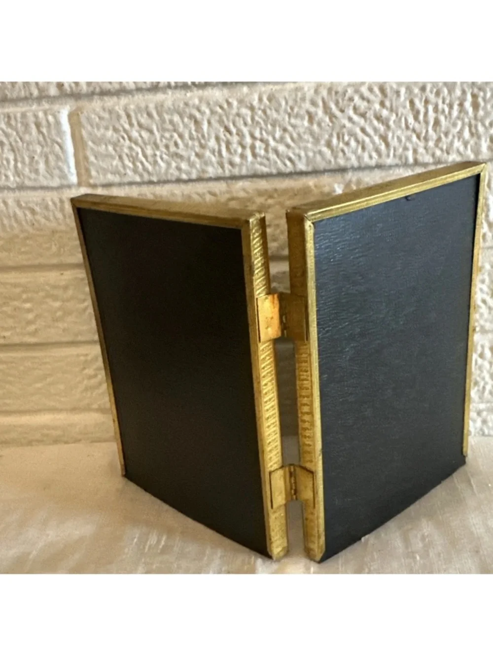VINTAGE ORNATE LEMON GOLD DANISH BI-FOLD 5X7 PICTURE FRAME